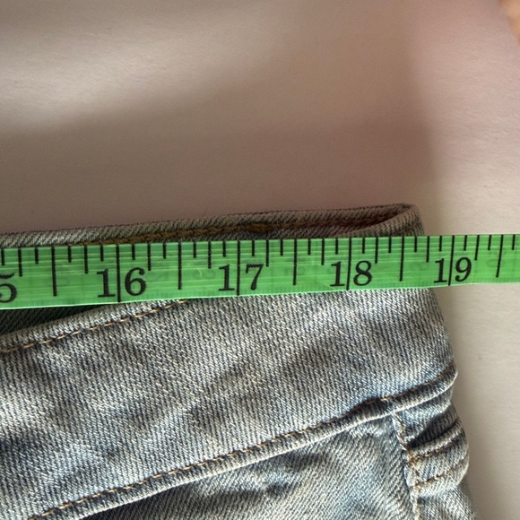 NEW Wild Fable High Rise Distressed Stretch Denim Jean Mini Skirt - Picture 10 of 11